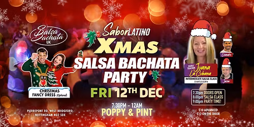 \u2605 Sabor Latino \u2605 Xmas Salsa Bachata Party at Poppy & Pint