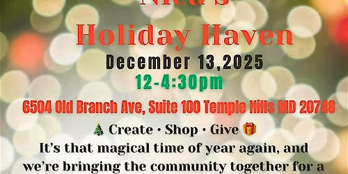 Nica’s Events Presents: Holiday Haven