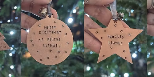 Hand Stamped Christmas Decorations Workshop