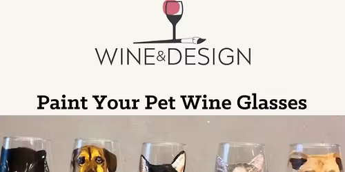 NEW! Paint Your Pet Holiday Wine Glasses SET OF TWO At Costa De Oro In Santa Maria! 