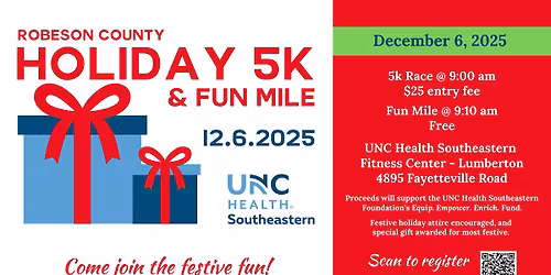 Robeson County Holiday 5K and Fun Mile