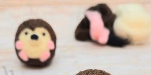 Needle Felted Hedgehog Party