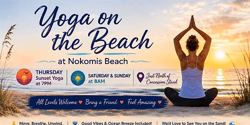 Yoga on the Beach for Sunset at Nokomis Beach