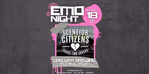 Live Band Emo Night @ Obscura Brewing with Sceneior Citizens