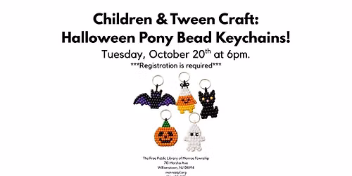 Children & Tween Craft: Halloween Pony Bead Keychains!