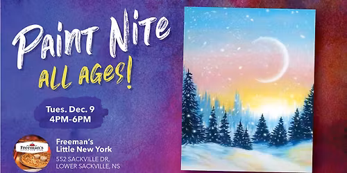 ALL AGES Paint Nite -  Snowy Sparkle Sunset