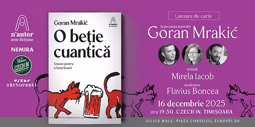 Lansare de carte \u00een prezen\u021ba autorului Goran Mraki\u0107