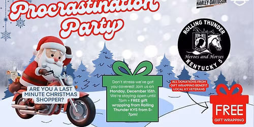  Procrastination Party at Man O\u2019 War Harley-Davidson!