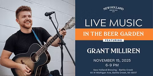 Live Music with Grant Milliren at Battle Creek Brewpub