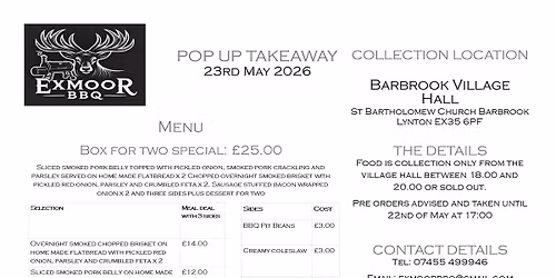 Pop up takeaway