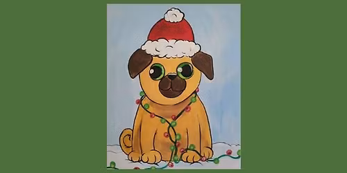 Paint and Sip Christmas Pup