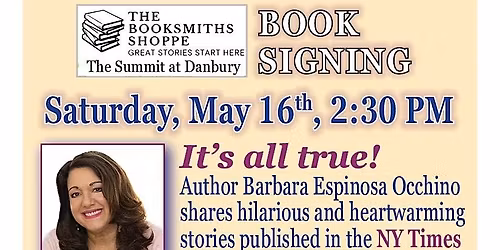 Meet Author Barbara Espinosa Occhino on Sat. 5\/16 at 2:30 PM