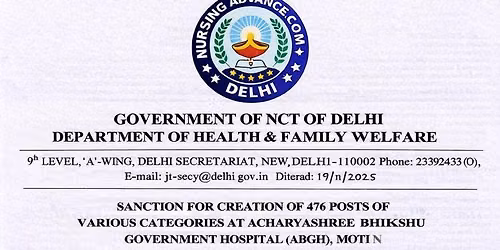 dsssb nursing officer vacancy