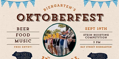Biergarten September Oktoberfest Stein Hoisting Sign Up