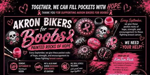 Paint Rocks for Akron's Biker for Boobs
