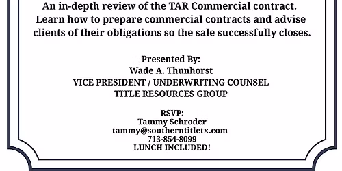 Commercial Contracts CE Class April 9th