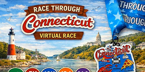 Race Through Connecticut Virtual Race | 5K, 10K, Marathon | Run Anywhere