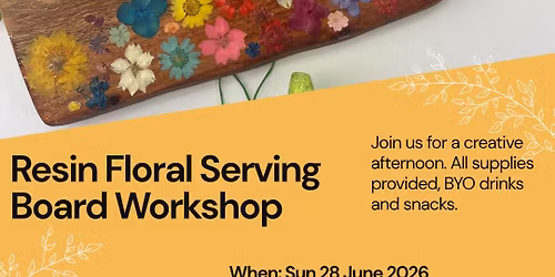 Sun 28 June - Dried Flower Resin Board