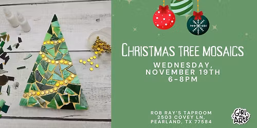 Christmas Tree Mosaic Workshop at Rob Ray's Taproom
