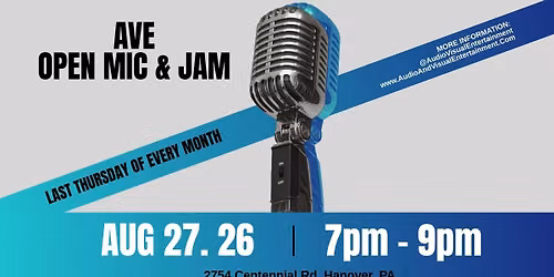 AVE August Open Mic & Jam Night