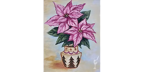 Cheerful Poinsettias - Paint and Sip in Houston | Classpop!\u2122