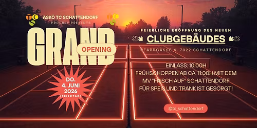 Feierliche Er\u00f6ffnung des neuen Clubgeb\u00e4udes