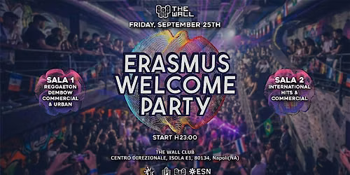 The Official Erasmus Napoli Welcome Party 2026 Flag Edition [Erasmus Only]
