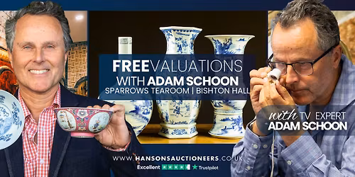 Valuation Day with TV Expert ADAM SCHOON: FREE Ceramics, Jewellery & Antique Valuations at Bishton