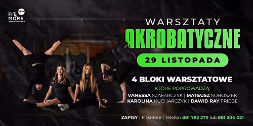 🤸‍♀️ WARSZTATY AKROBATYCZNE W FIT&MORE🤸‍♀️