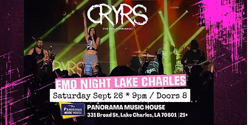 EMO Night @ Panorama with CRYRS Saturday, Sept 26