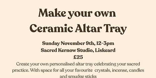 Make your own ceramic altar tray