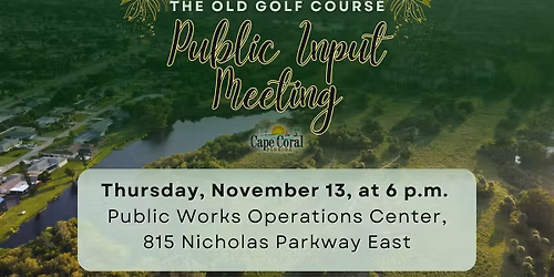 Old Golf Course Public Meeting