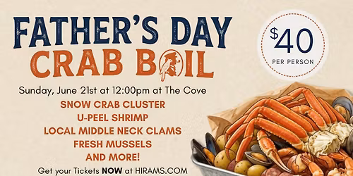 Father's Day Crab Boil @ the Cove!