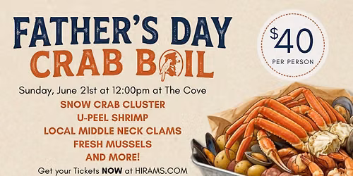 Father's Day Crab Boil @ the Cove!