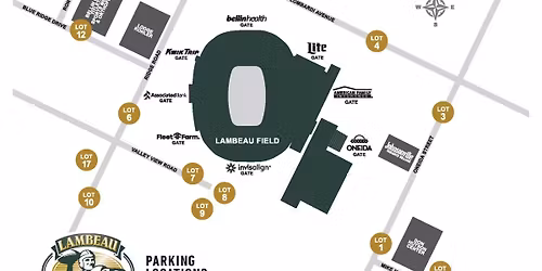 PARKING: Green Bay Packers vs. Chicago Bears