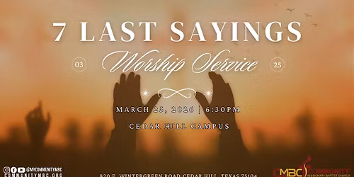 7 Last Sayings Worship Service