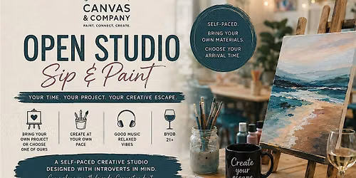 Open Studio Sip & Paint @ Canvas & Company | WPB | All Ages