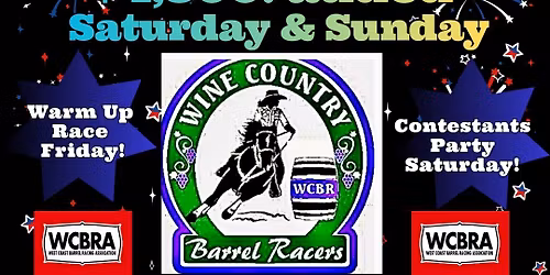 Wine Country Barrels Racers FIRECRACKER Jackpot 2026!