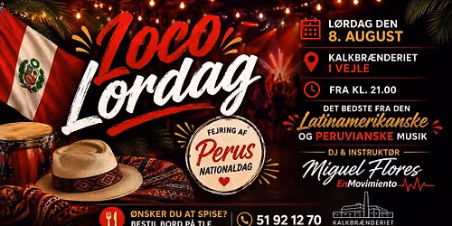 Loco L\u00f8rdag fejrer Peru med salsa, latinamerikansk musik og gratis fest i Vejl