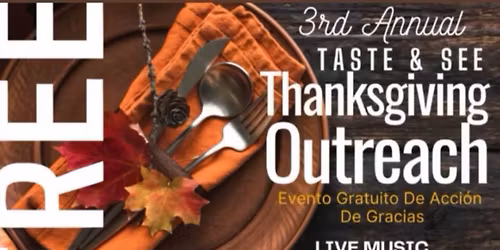 THANKSGIVING OUTREACH - DON'T MISS IT! FREE COMMUNITY EVENT