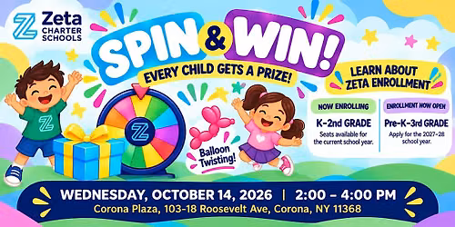 Spin & Win in Elmhurst Queens - Zeta Charter Schools