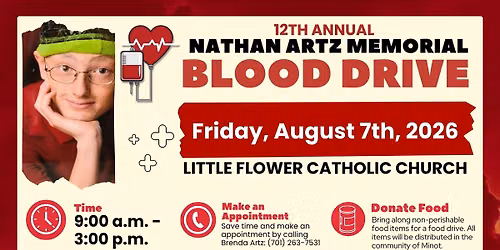 12th Annual Nathan Artz Memorial Blood Drive