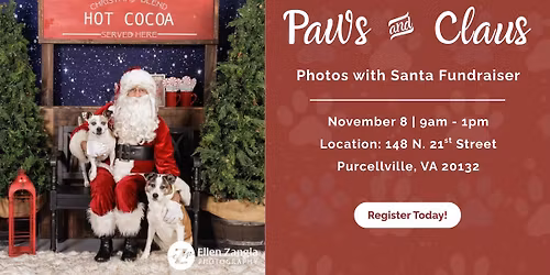 Paws & Claus - Photos with Santa Fundraiser