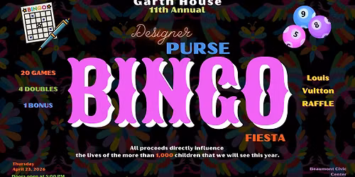 Garth House 11th Annual Designer Purse Bingo!
