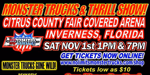 NO LIMITS MONSTER TRUCKS COME TO INVERNESS, FL