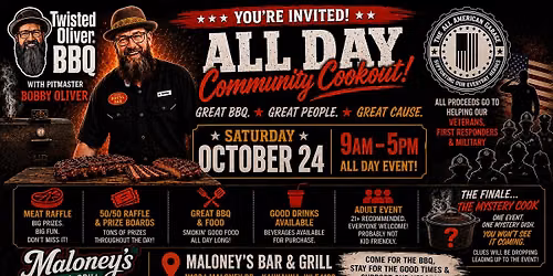 Bobby Oliver\u2019s All-Day BBQ Experience & TAAG Benefit at Maloney\u2019s