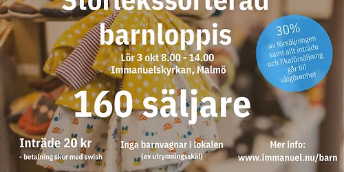 Immanuelskyrkans storlekssorterade barnloppis