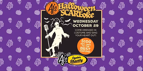 **\ud83c\udf83 Halloween Scareoke Party at AJ's Oyster Shanty! \ud83c\udfa4\ud83d\udc7b\u2728**