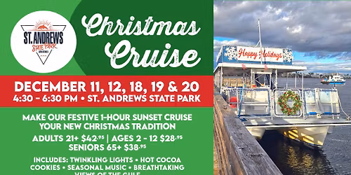 Christmas Sunset Cruise at St. Andrews State Park