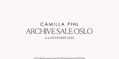 CAMILLA PIHL ARCHIVE SALE OSLO
